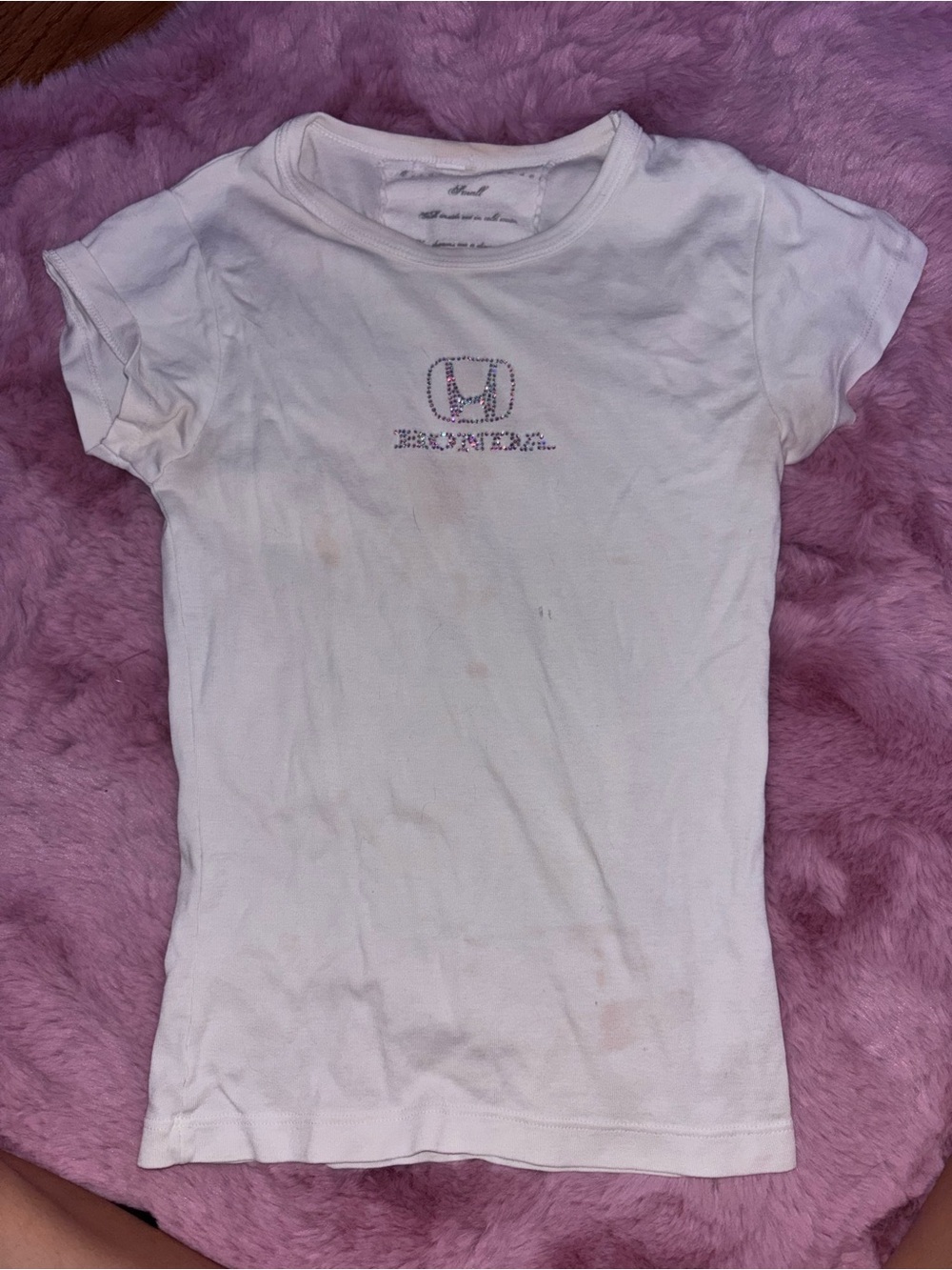 Rhinestone Honda baby tee